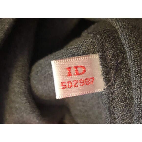 1990s-Y2K EXPRESS Gray Mini Skirt W/FLOCKED Velvet Flowers & Front Slit. XS-S - Picture 9 of 10